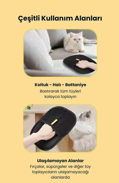 KEDİ KÖPEK TÜY ALICI ÇİFT TARAFLI ELDİVEN