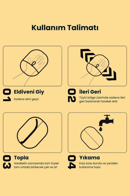 KEDİ KÖPEK TÜY ALICI ÇİFT TARAFLI ELDİVEN